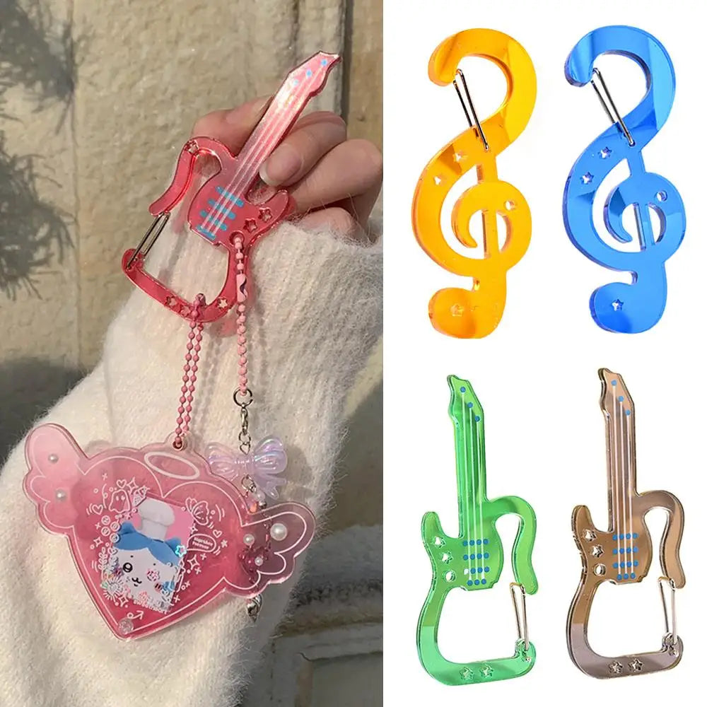 Guitar & Music Notes Acrylic Carabiner Clip