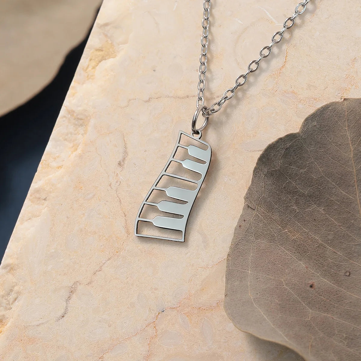 Piano Keys Pendant Necklace
