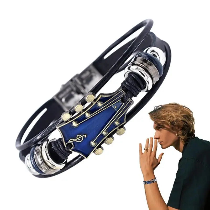 Guitar Buckle 3-Layered Bracelet
