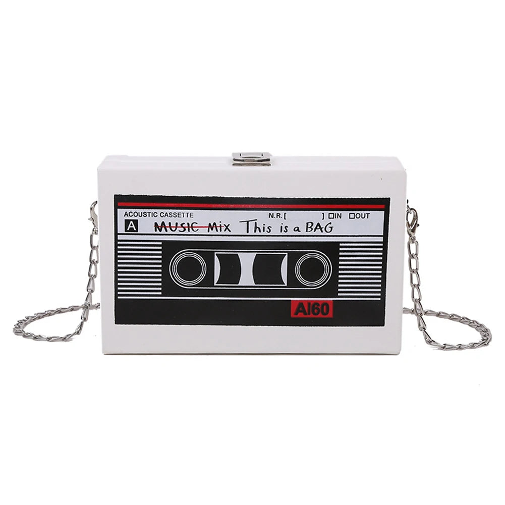 Cassette Tape Recorder Chain Bag