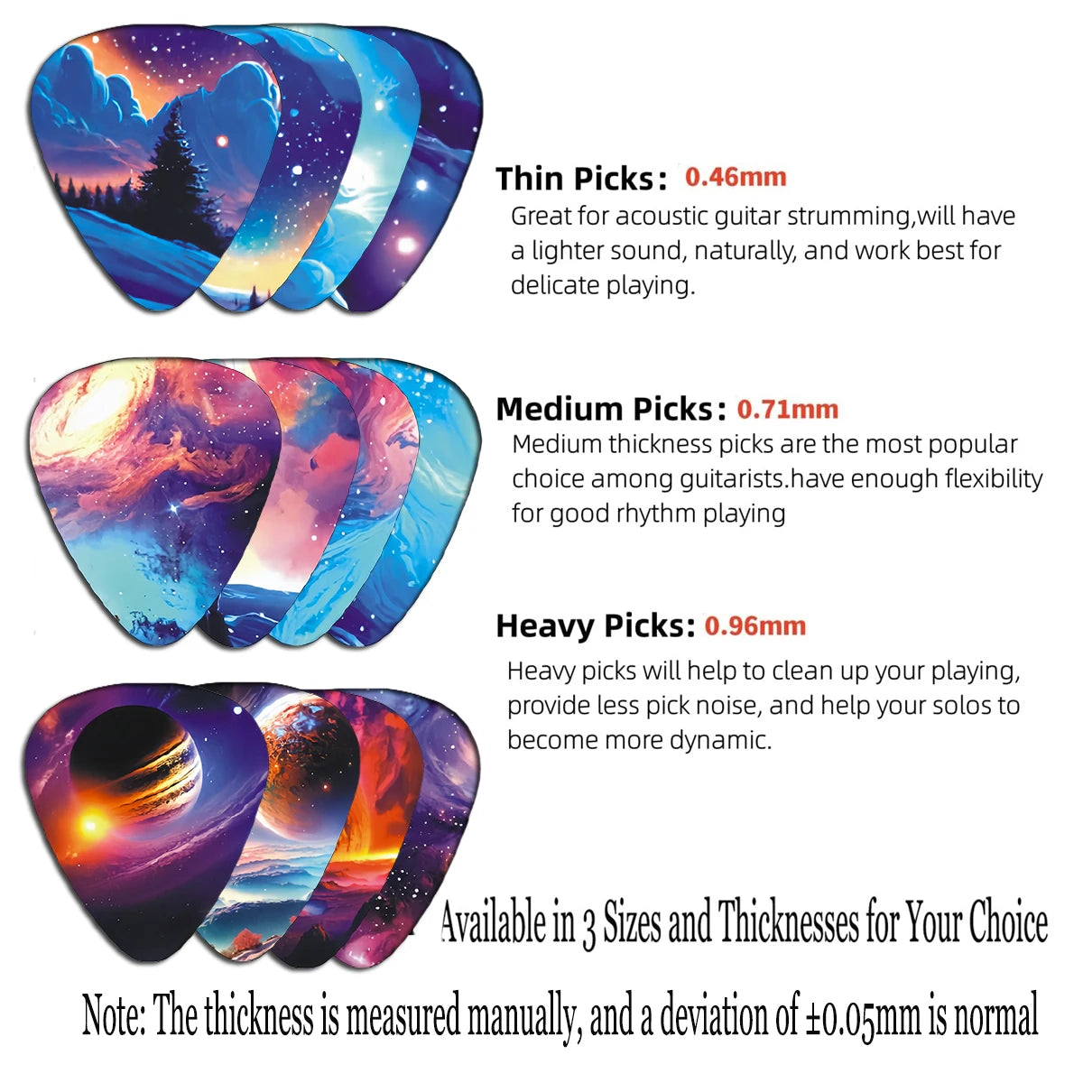 12pcs Universe World Guitar Pick Set