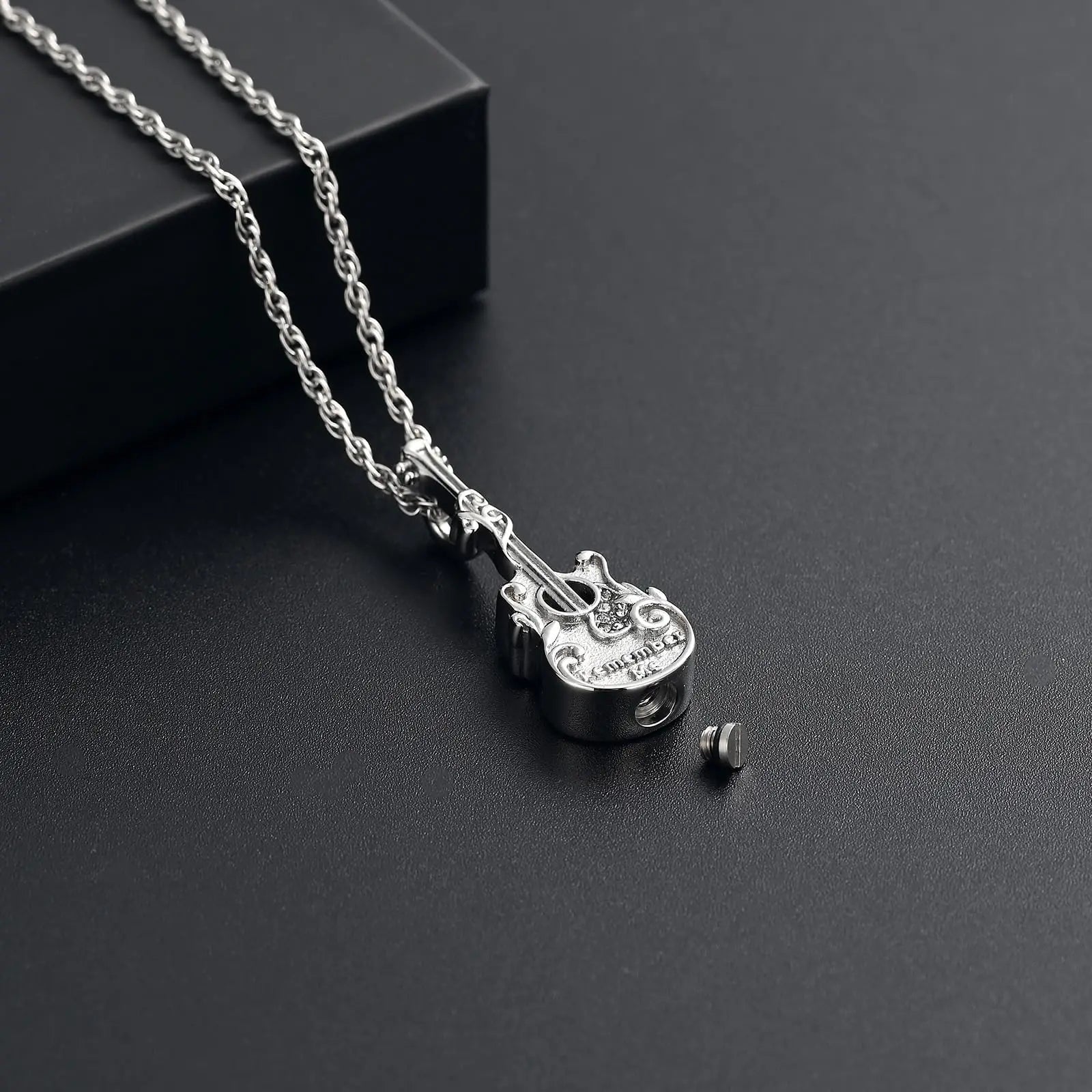 Remember Me Guitar Pendant Cremation Necklace