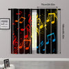 2pcs Colorful Music Notes Curtain Set