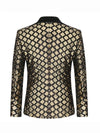 Luxurious Sequin Plaid Men's Suit Blazer