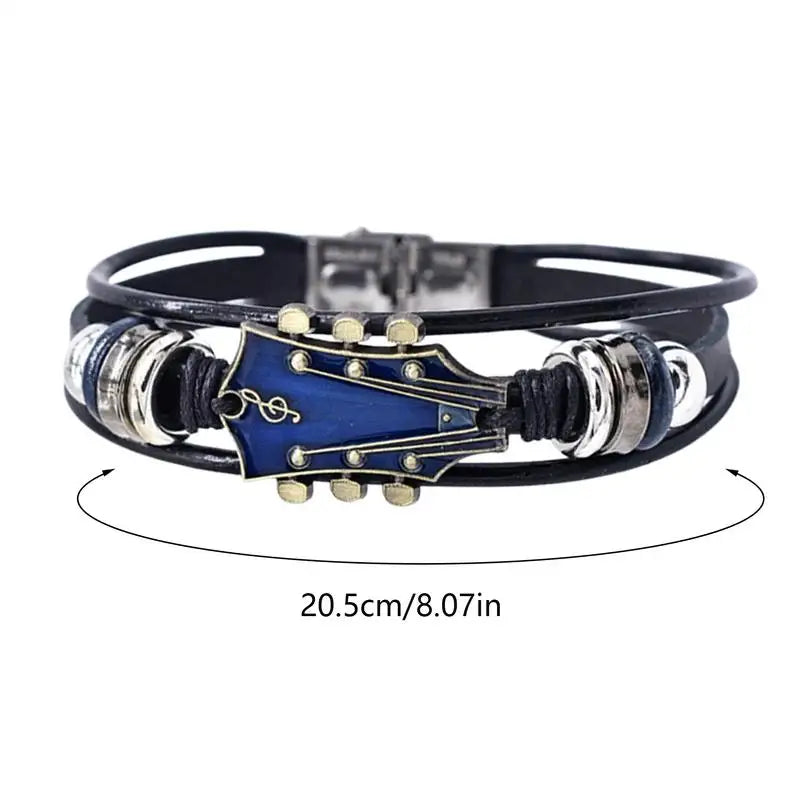 Guitar Buckle 3-Layered Bracelet