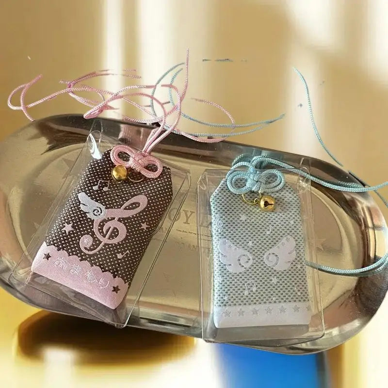 Embroidery Music Note Japanese Style Omamori (Luck & Blessing Keyring)