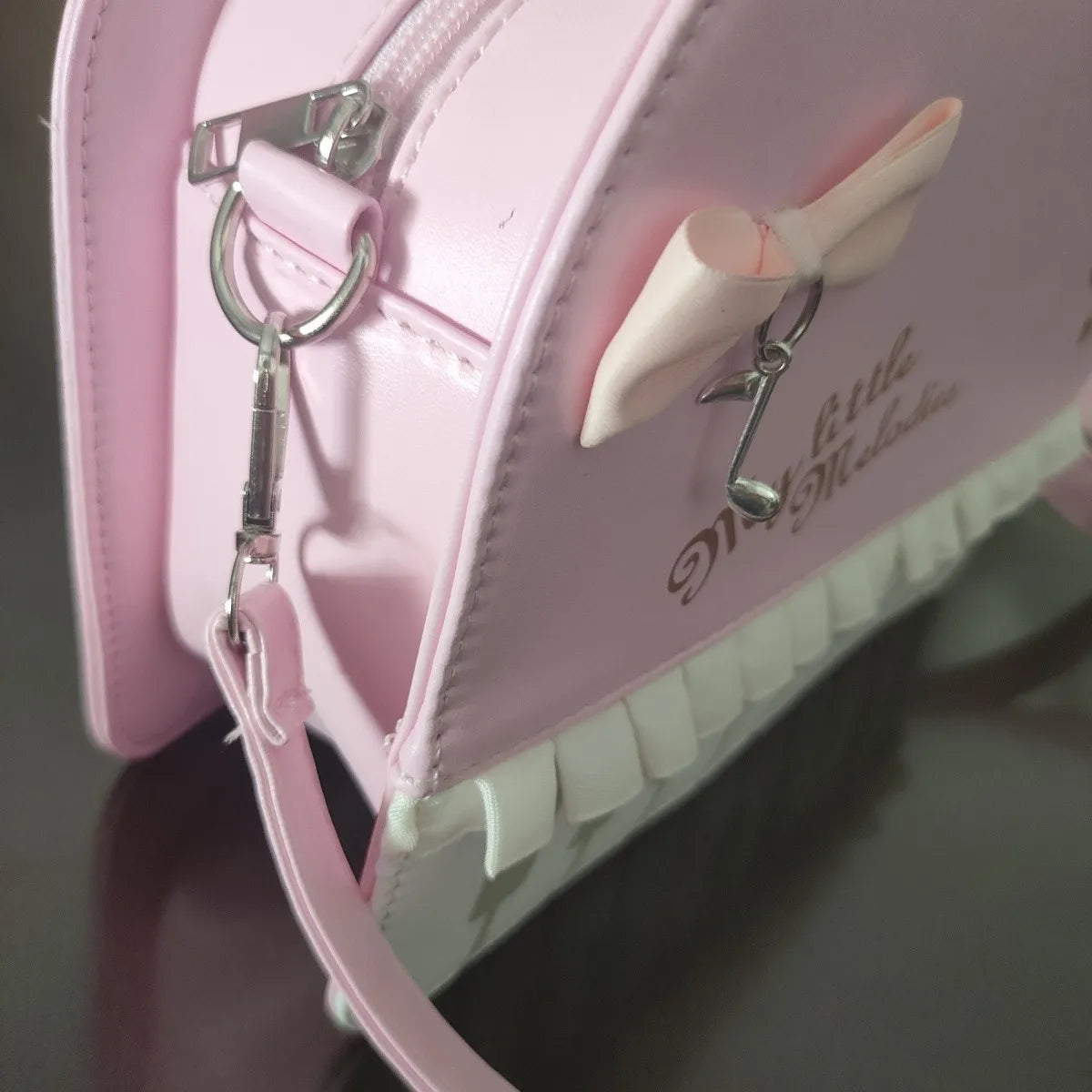 Cute Pink Piano Keys Bag