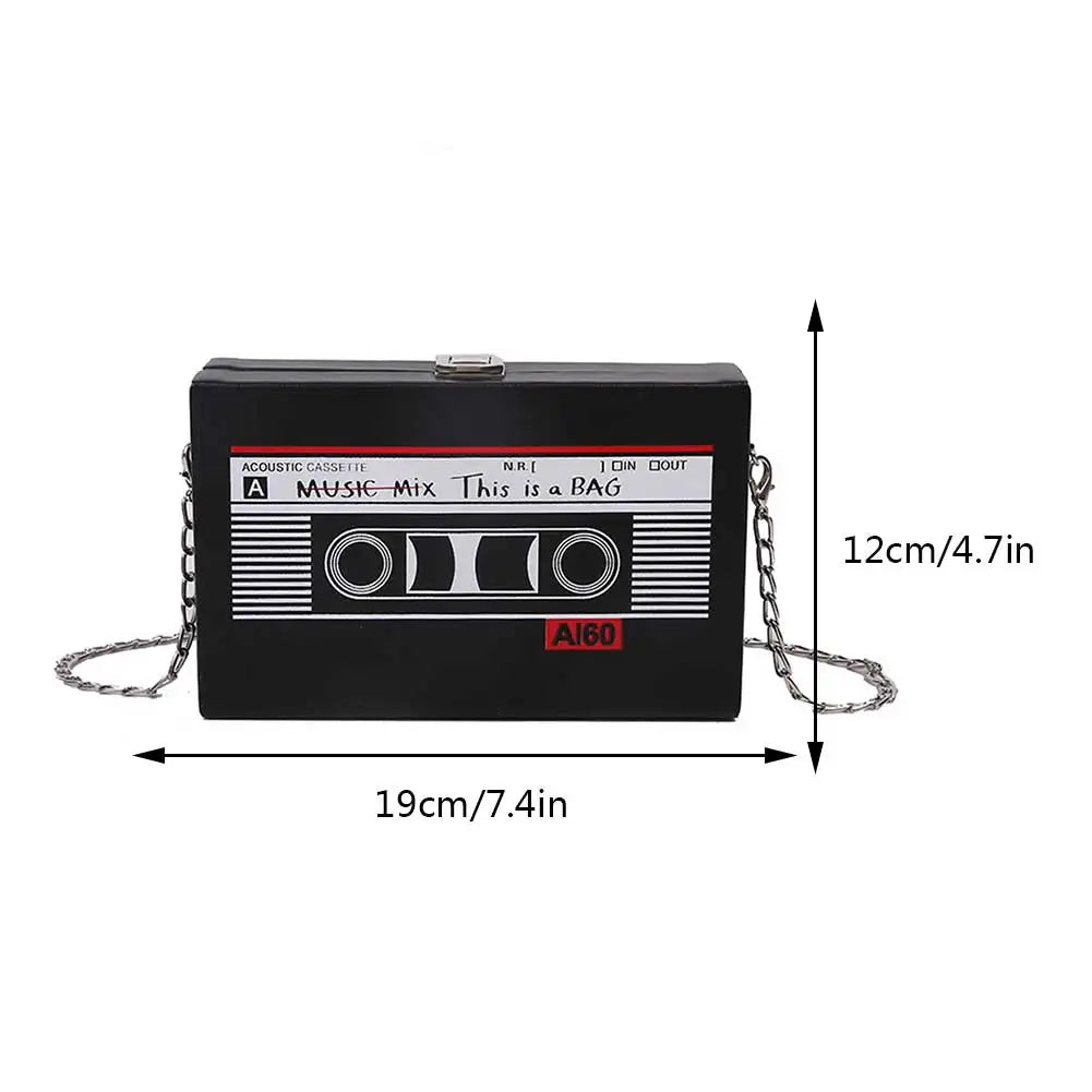 Cassette Tape Recorder Chain Bag
