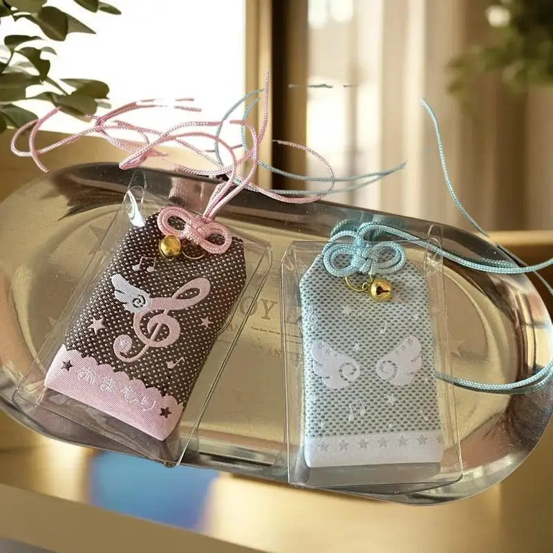Embroidery Music Note Japanese Style Omamori (Luck & Blessing Keyring)