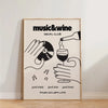 Retro Music & Wine Social Club Canvas Wall Art