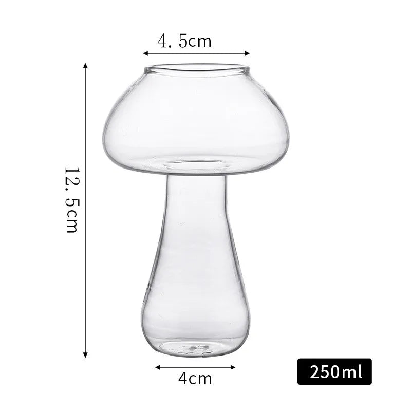 Mushroom Cocktail Glass Cup with Straw
