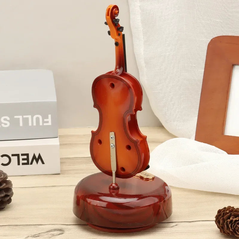 Rotating Guitar Violin Pipa Music Box