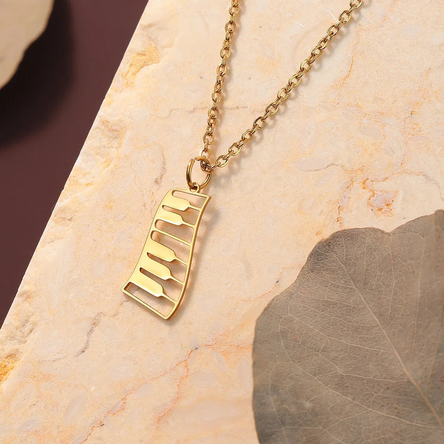 Piano Keys Pendant Necklace