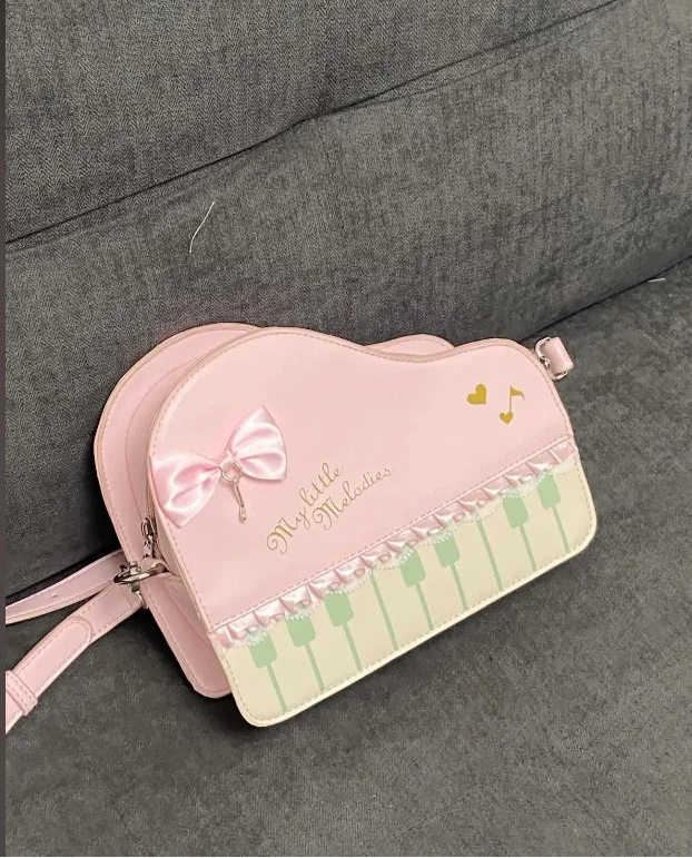Cute Pink Piano Keys Bag
