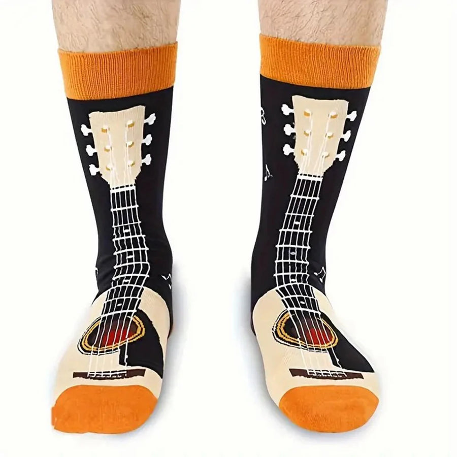 Men's Guitar Pattern Socks