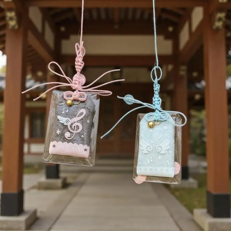 Embroidery Music Note Japanese Style Omamori (Luck & Blessing Keyring)