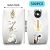 500pcs Music Vinyl Roll Stickers