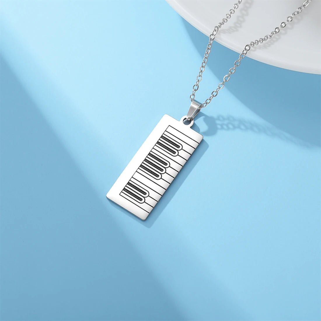Long Piano Keyboard Necklace