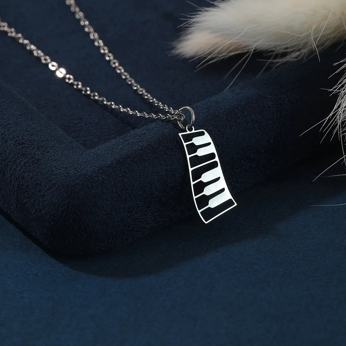 Piano Keys Pendant Necklace