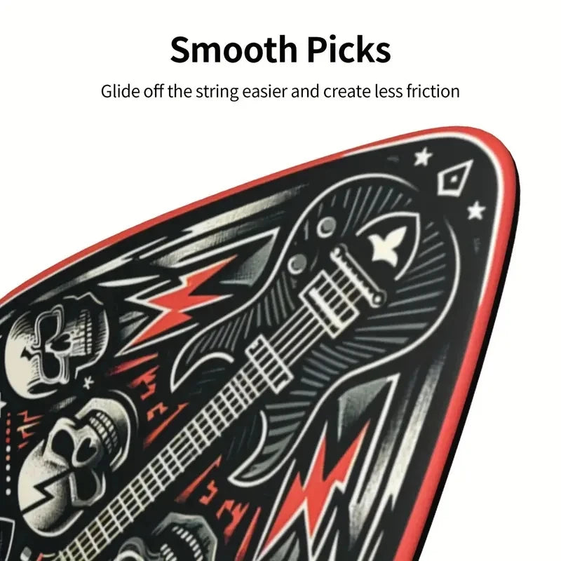 6pcs Rock Skull Guitar Pick Set