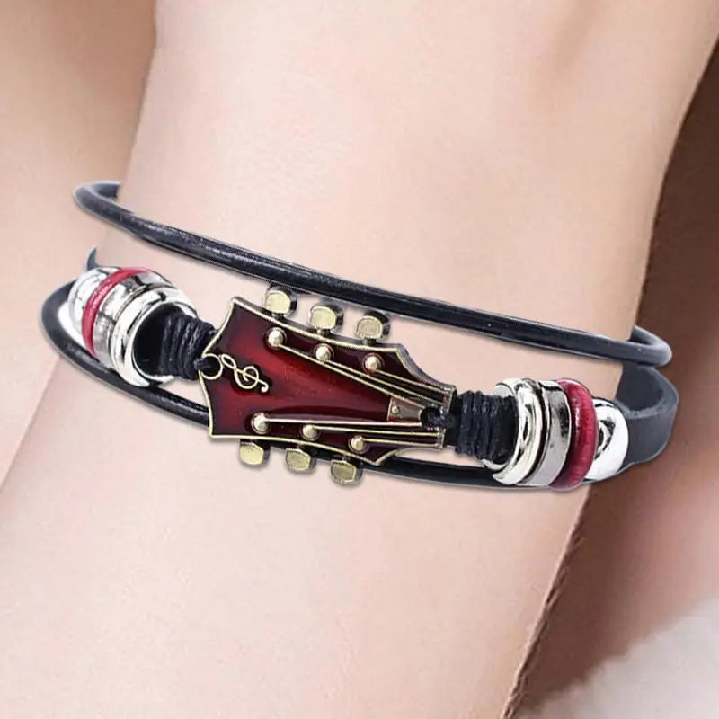 Guitar Buckle 3-Layered Bracelet