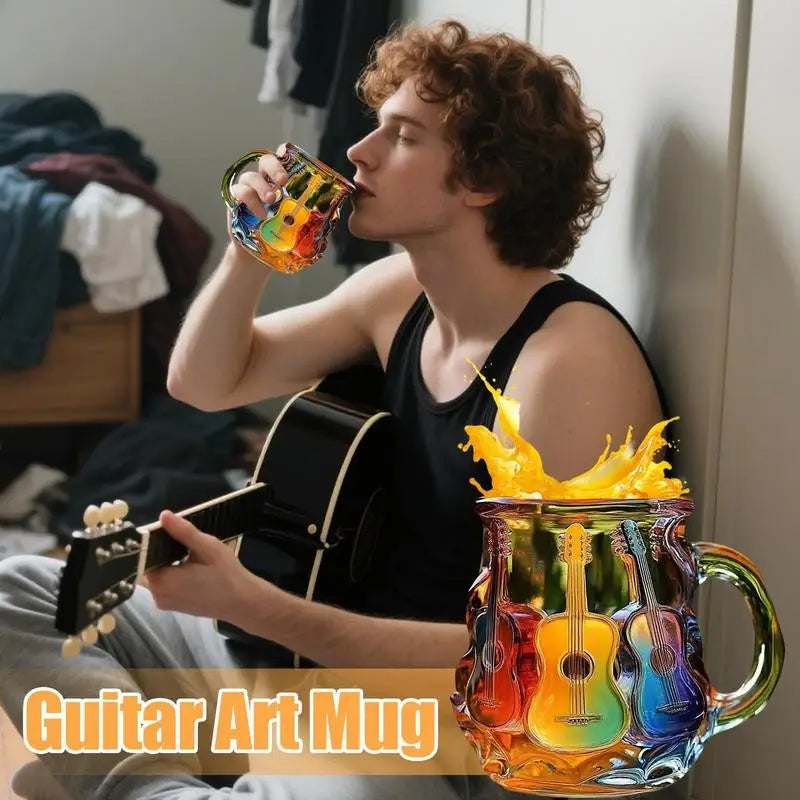 Artistic 3D Guitar Art Mug