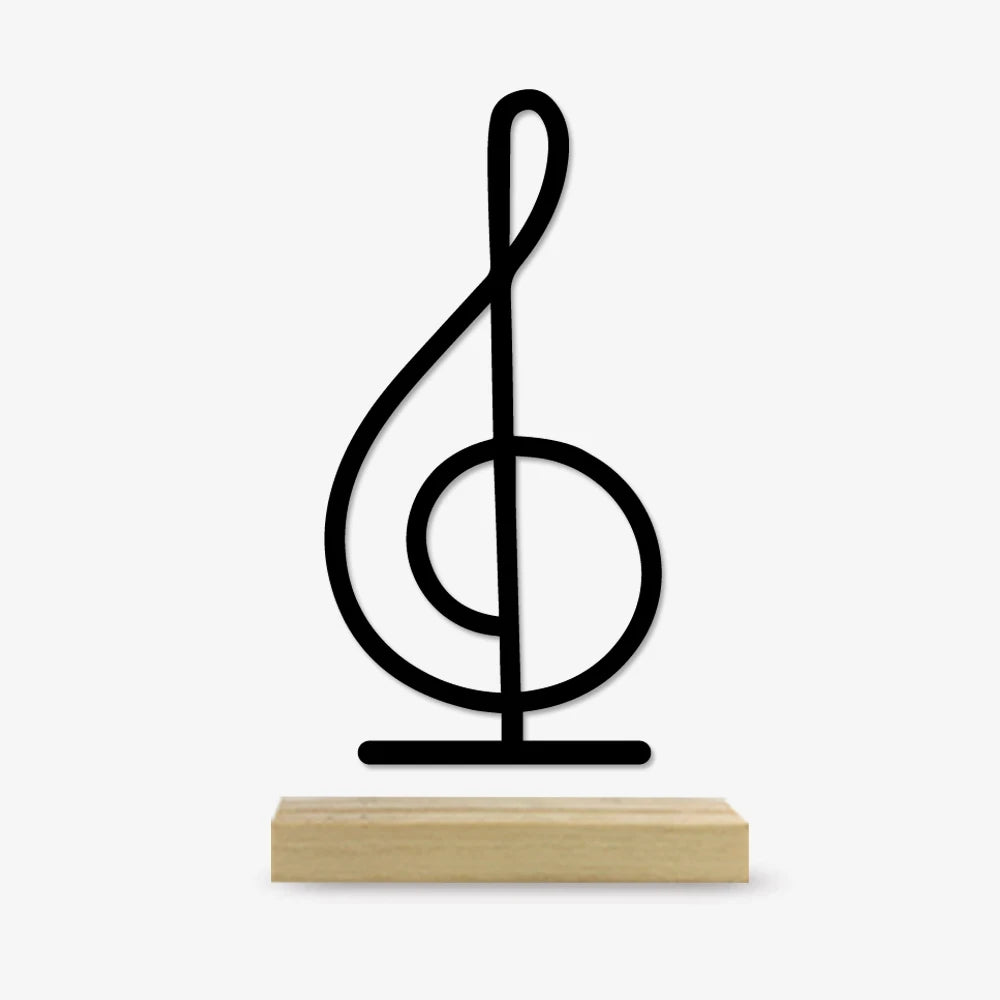 Music Note Treble Clef Metal Ornament