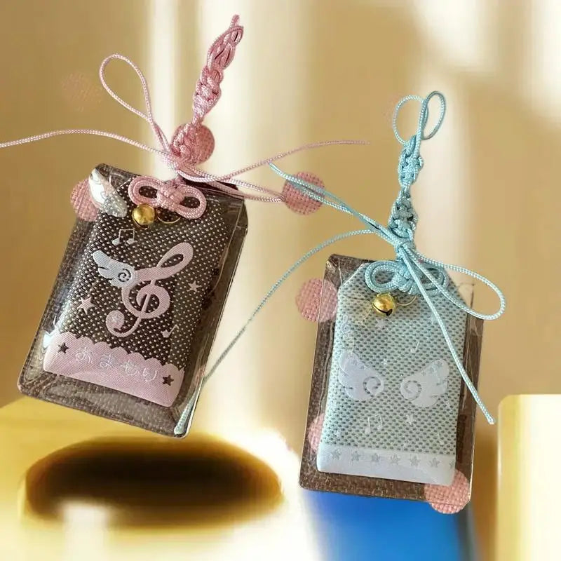 Embroidery Music Note Japanese Style Omamori (Luck & Blessing Keyring)
