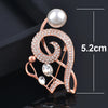 Unique Crystal Music Pearl-Like Brooch Pin