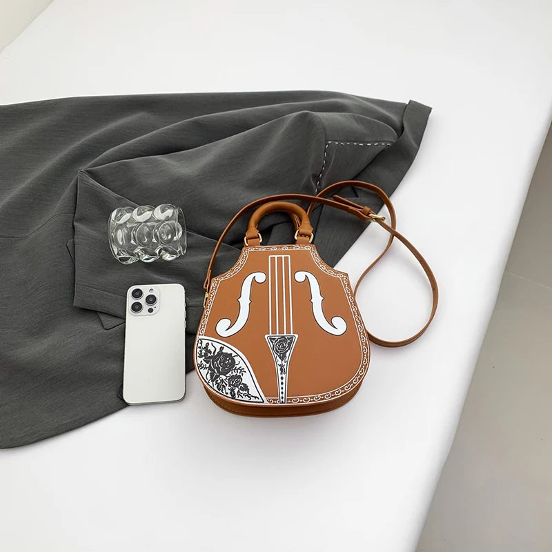 Stylish Violin Crossbody Handbag