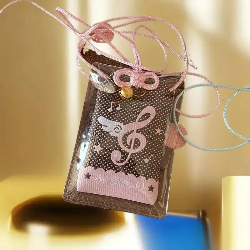 Embroidery Music Note Japanese Style Omamori (Luck & Blessing Keyring)