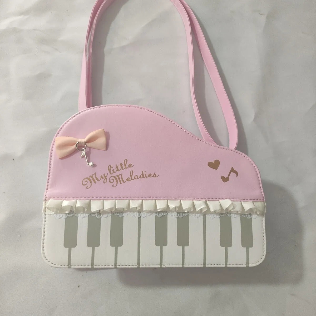 Cute Pink Piano Keys Bag