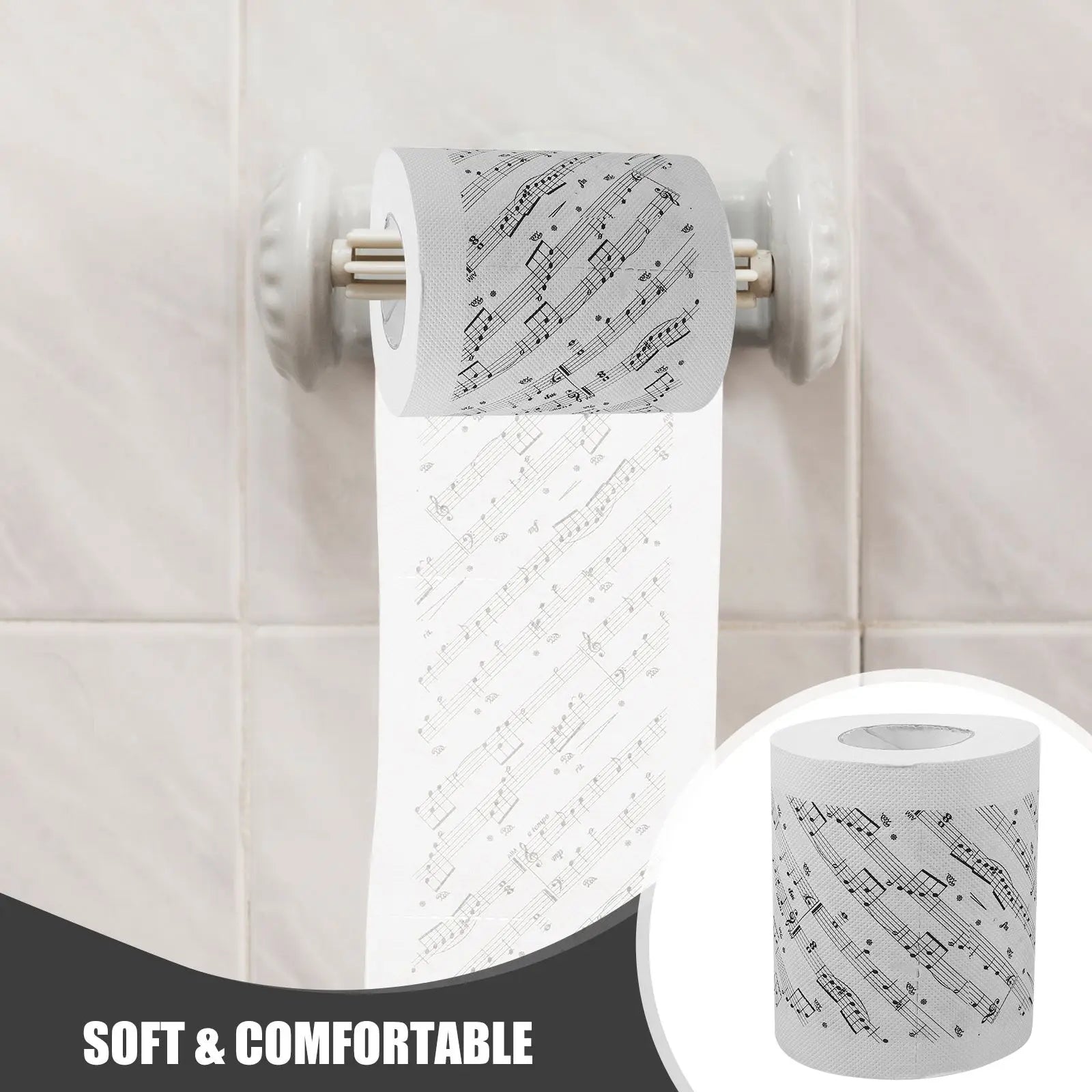 Music Notes Pattern Tissue Toilet Paper
