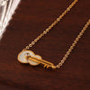 Music Guitar Shell Pendant Necklace