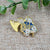 French Horn & Lily Metal Brooch