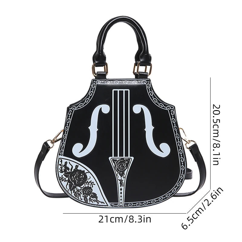 Stylish Violin Crossbody Handbag