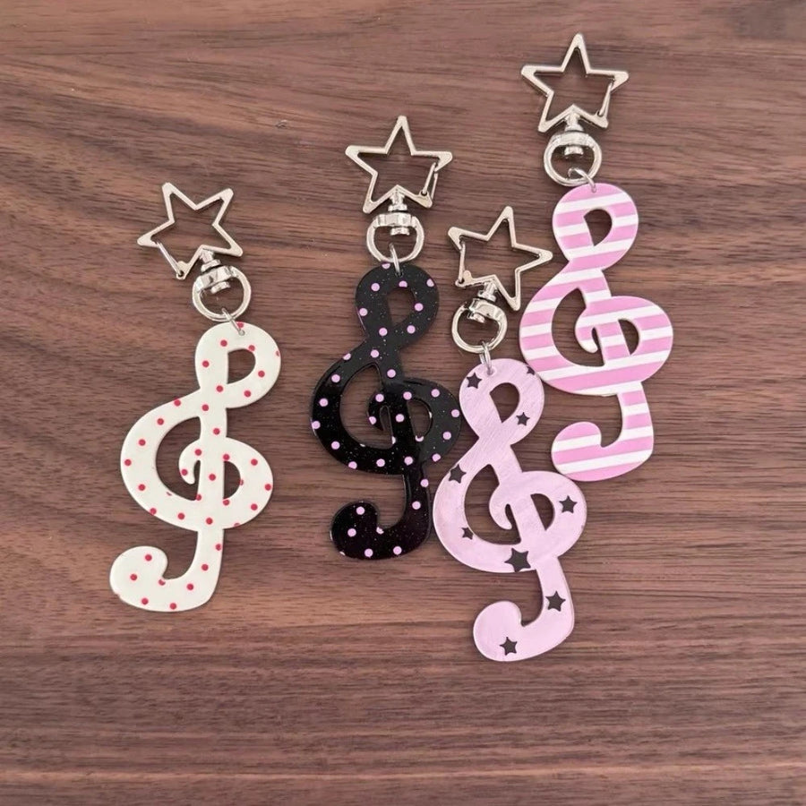 Music Treble Clef Star Carabiner Clip
