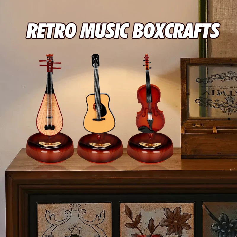 Miniature Music Instrument Rotating Music Box
