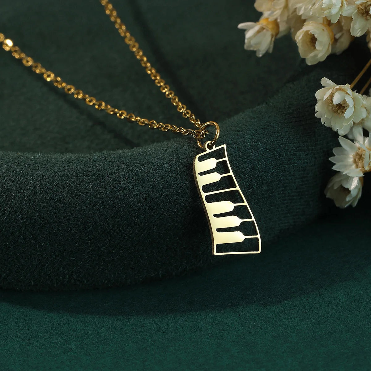 Piano Keys Pendant Necklace