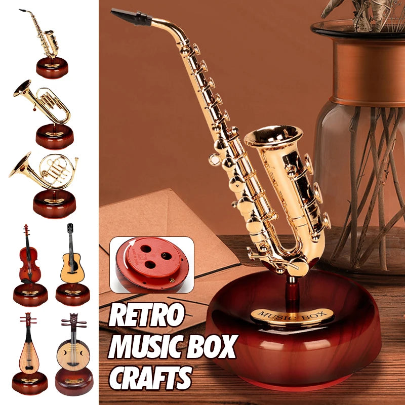 Miniature Music Instrument Rotating Music Box