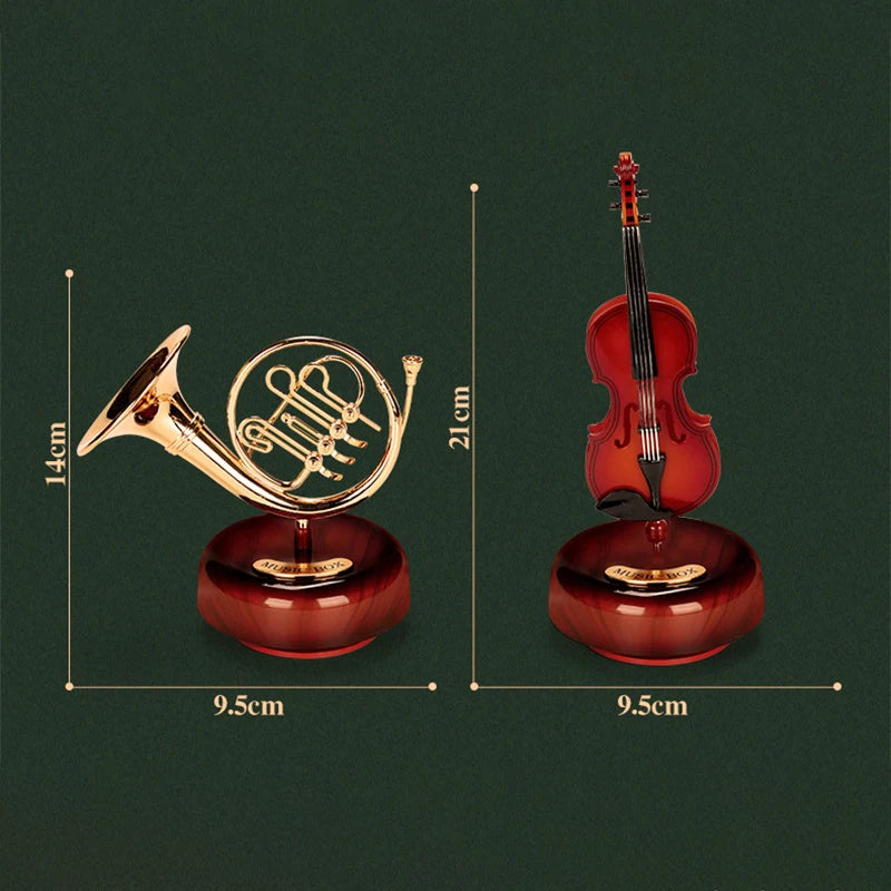 Miniature Music Instrument Rotating Music Box