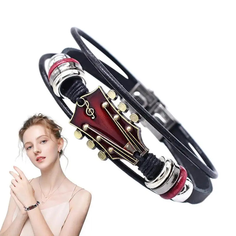 Guitar Buckle 3-Layered Bracelet