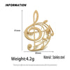 Music Treble Clef Spiral Brooch Pin