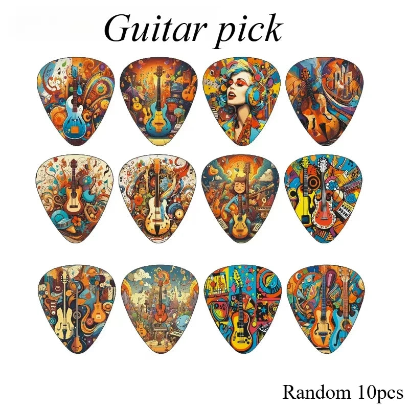 10pcs Artistic Guitar Pick Set