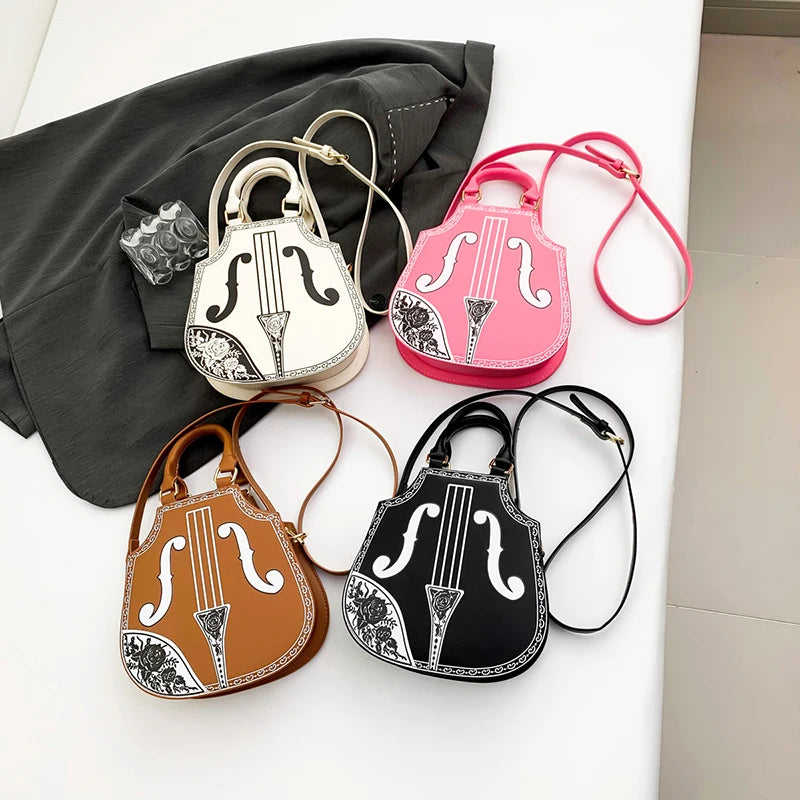 Stylish Violin Crossbody Handbag