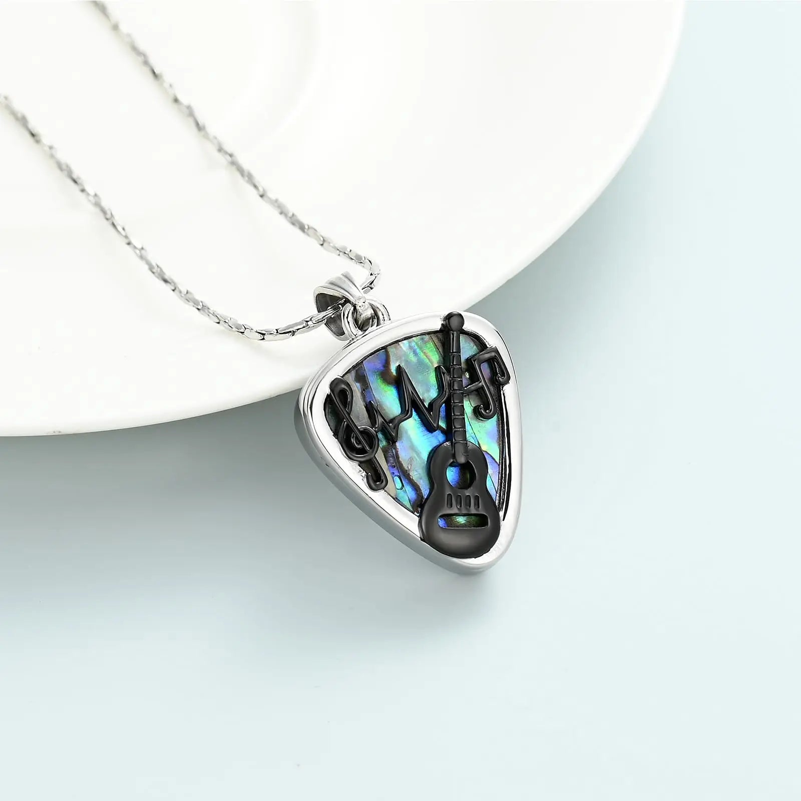 3D Guitar Pick Cremation Necklace