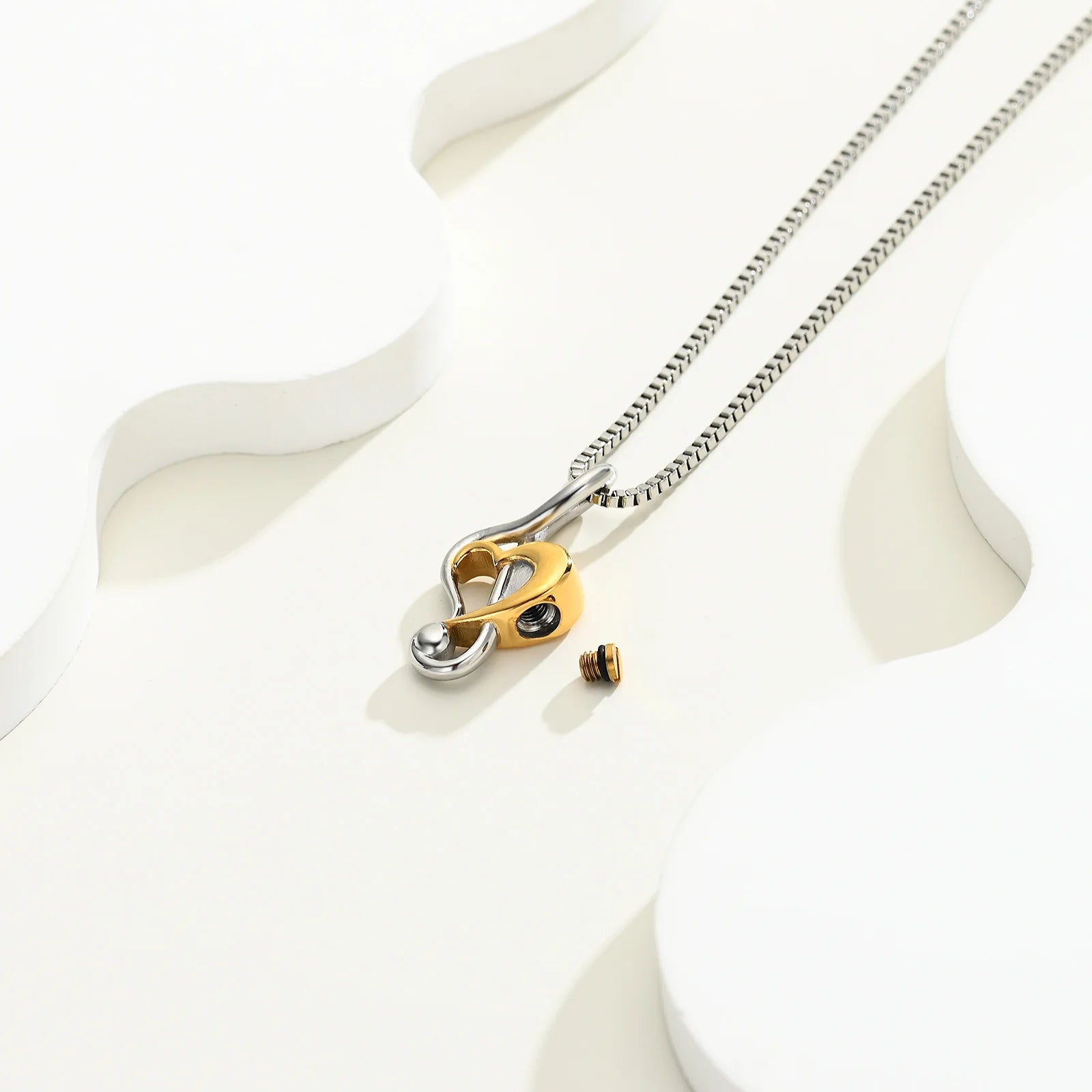 Music Notes Heart Necklace