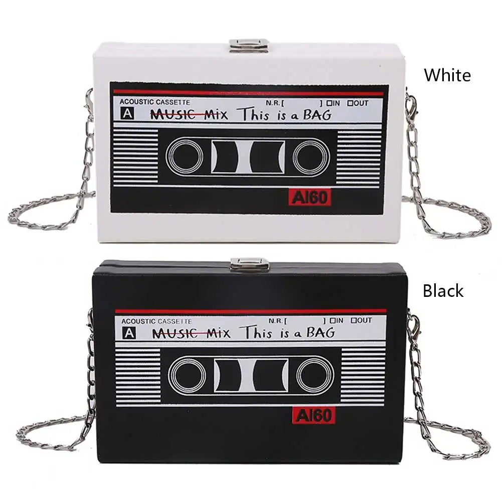 Cassette Tape Recorder Chain Bag