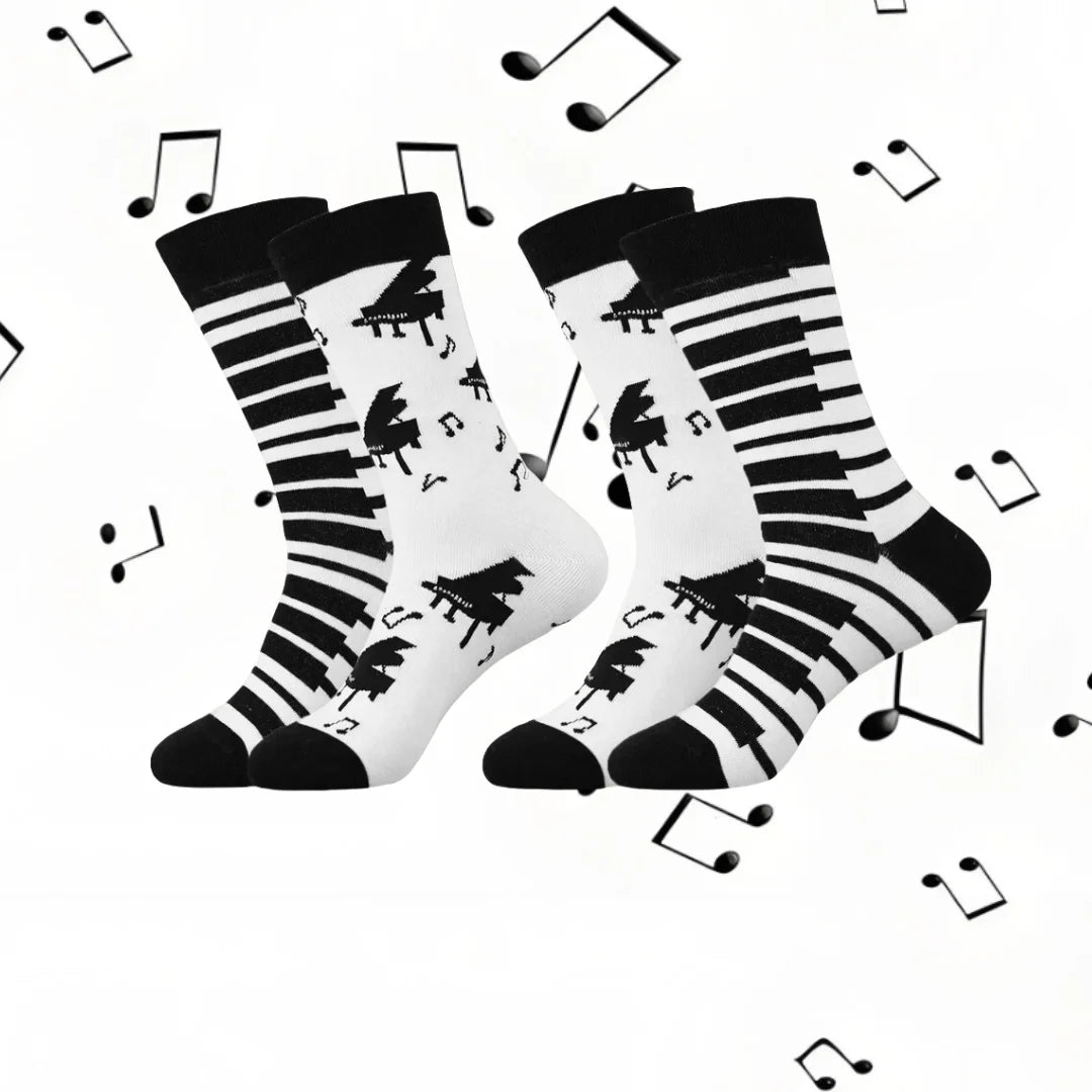 Stylish Piano Lovers Socks Set