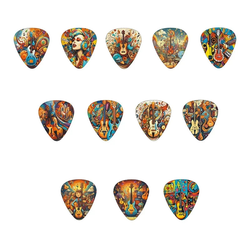 10pcs Artistic Guitar Pick Set